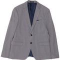 Zara Mens 2 Button Blazer Jacket EU 52 Large Blue Polyester