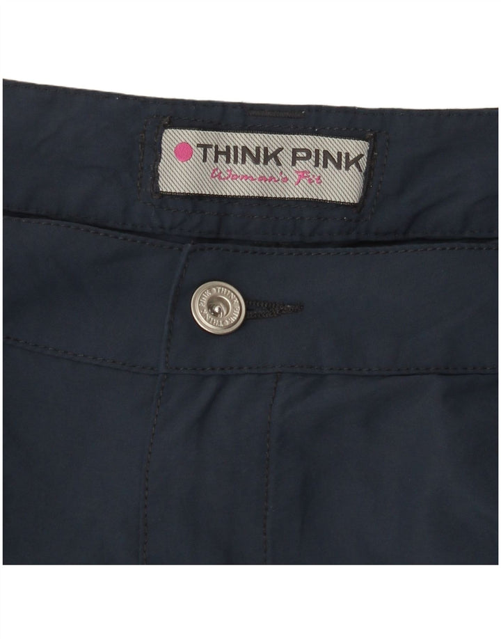 THINK PINK Womens Cargo Shorts W30 Medium Navy Blue