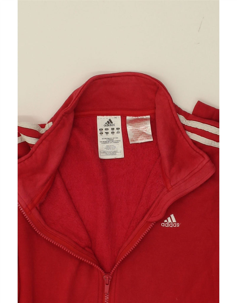 ADIDAS Boys Tracksuit Top Jacket 13-14 Years Red Cotton Vintage Adidas and Second-Hand Adidas from Messina Hembry 
