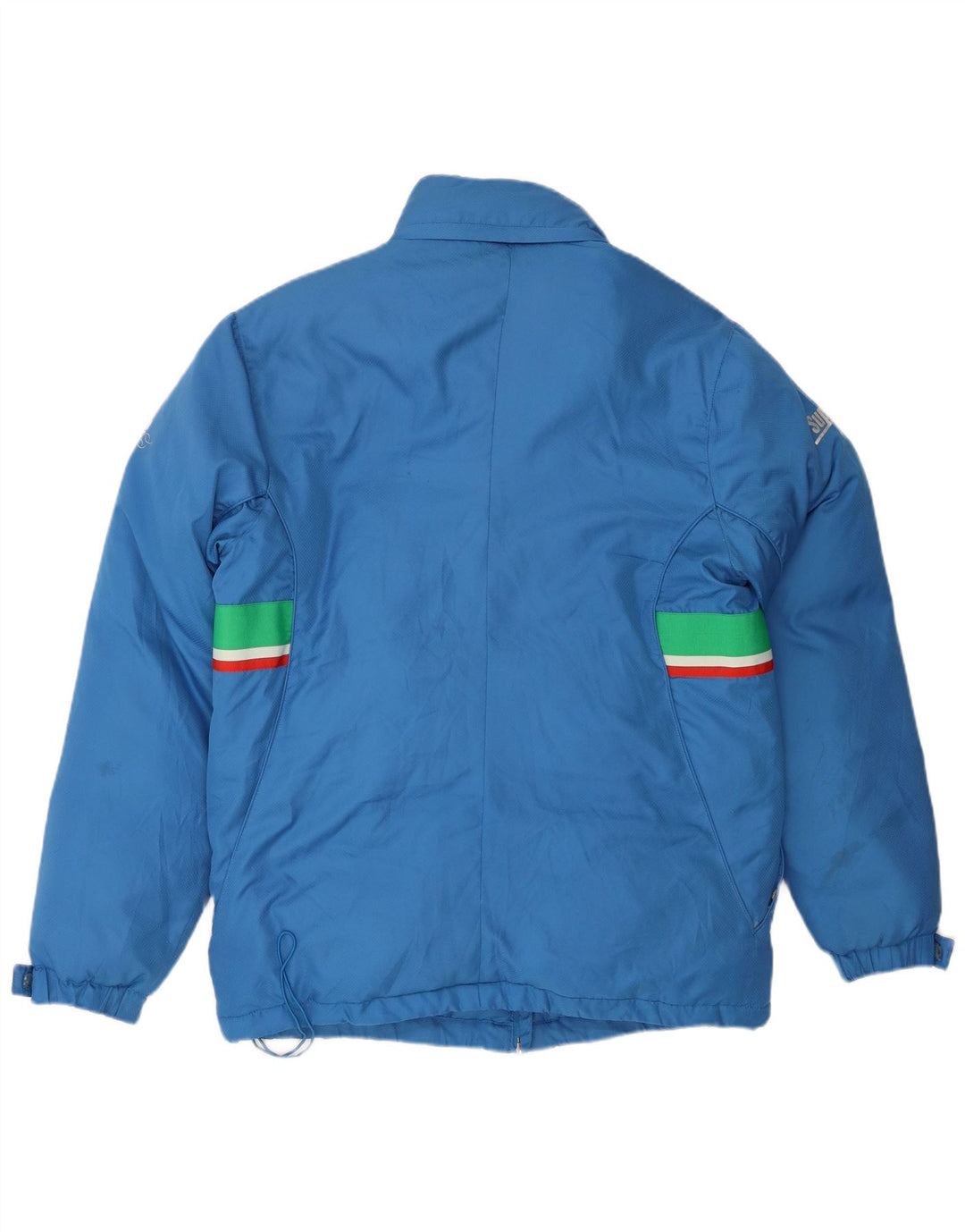 Sergio Tacchini Mens Graphic Padded Jacket UK 42 XL Blue Colourblock