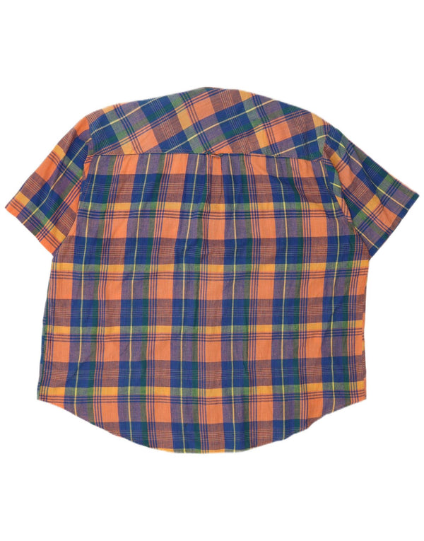 Vintage Mens Regular Fit Shirt Size 45/46 2XL Multicoloured Check Cotton