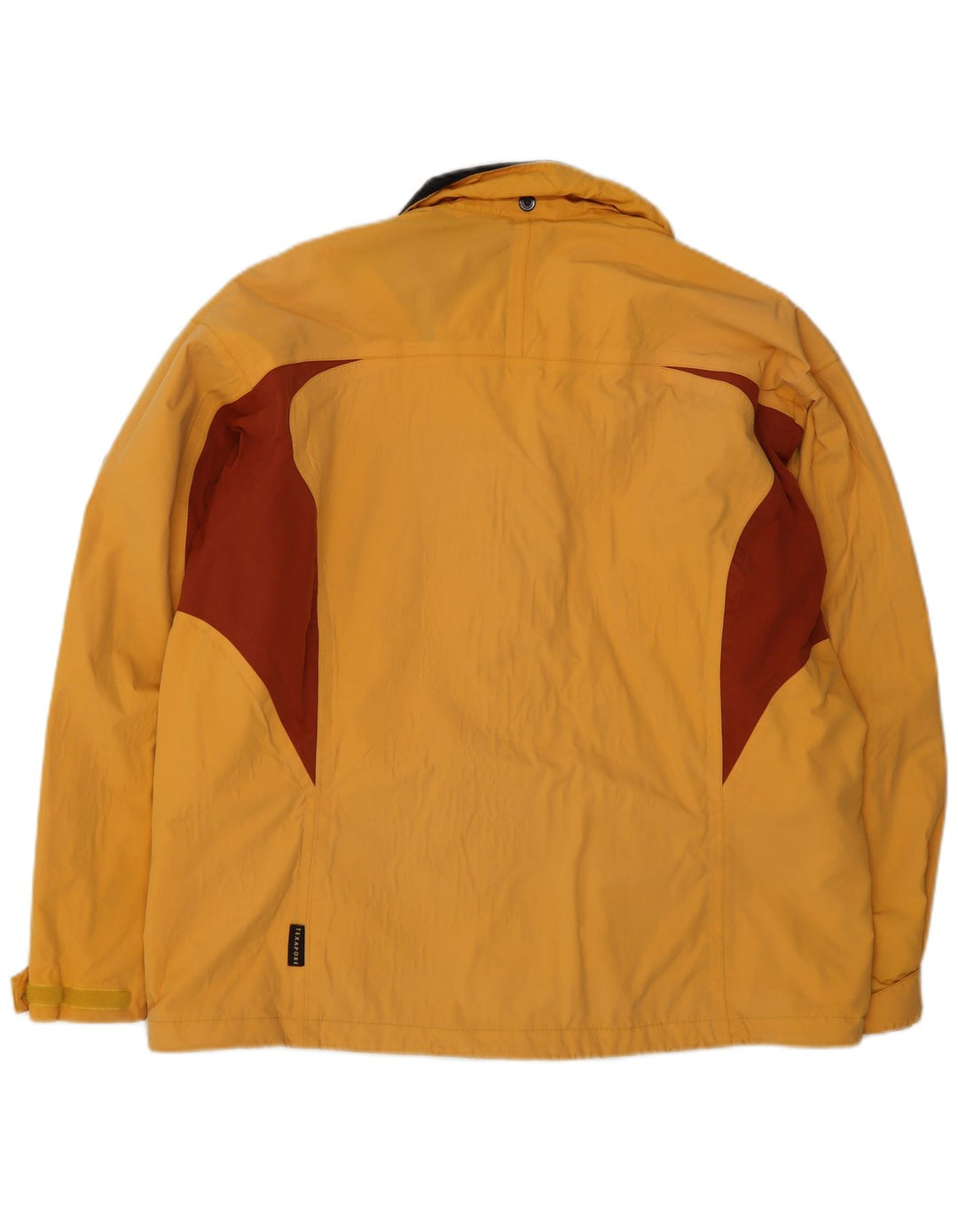 Jack Wolfskin Womens Oversized Rain Jacket UK 18 XL Yellow Colourblock