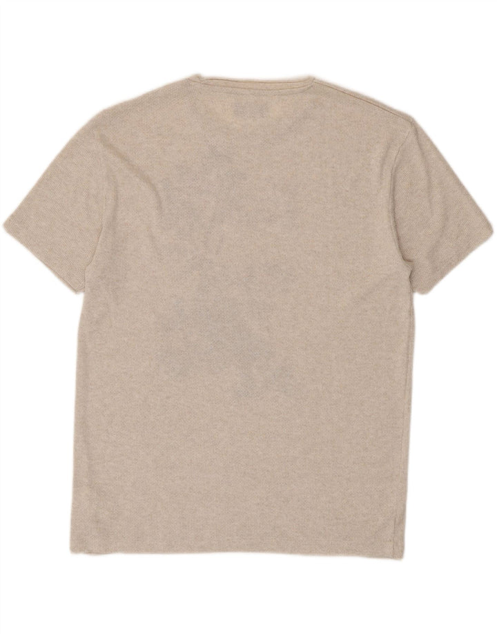 ZARA Mens Graphic T-Shirt Top XL Beige Polyester