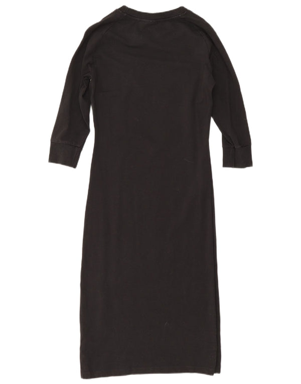 Adidas Womens 3/4 Sleeve T-Shirt Dress UK 10 Small Black