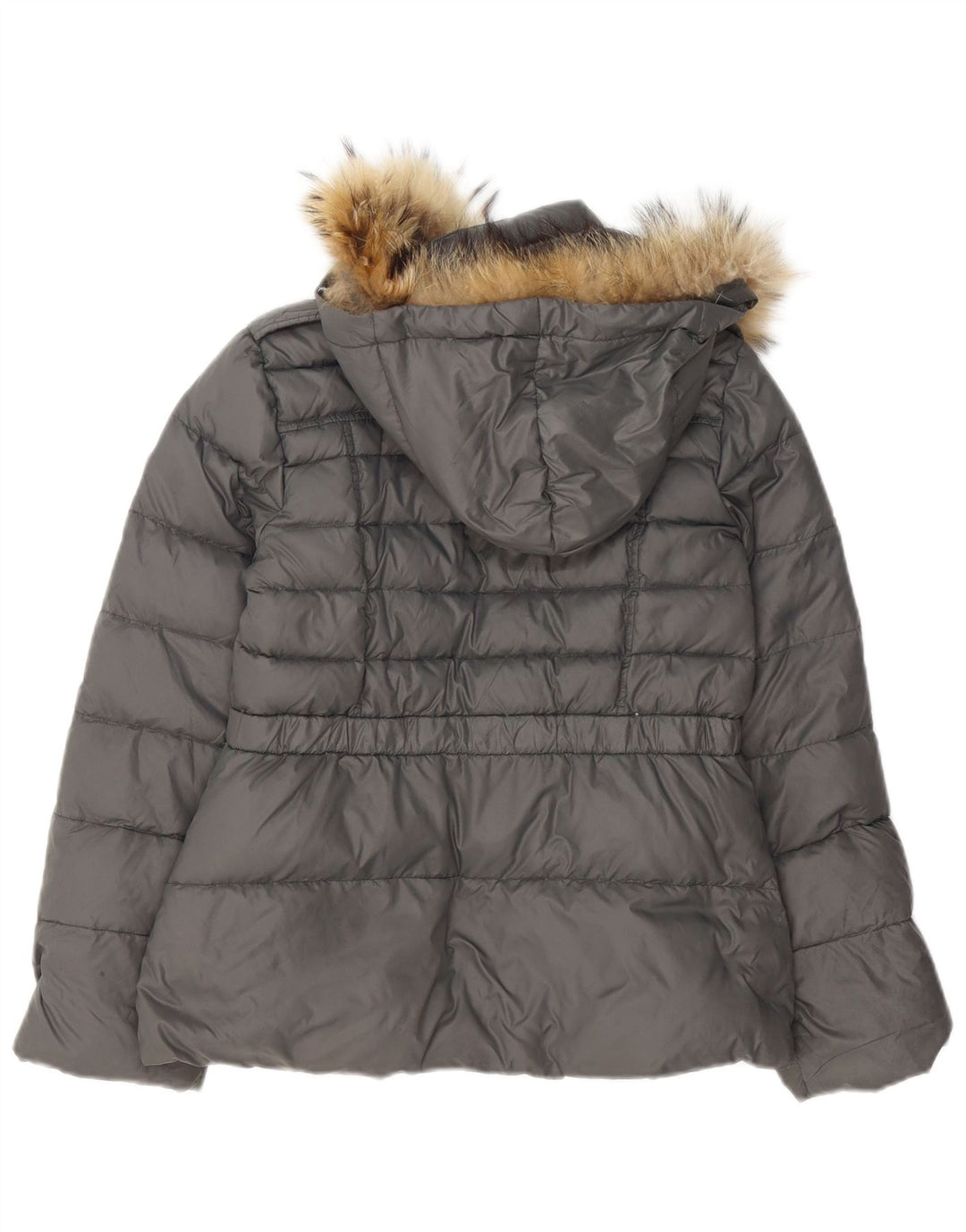 Liu Jo Girls Hooded Padded Jacket 11-12 Years Grey Polyamide
