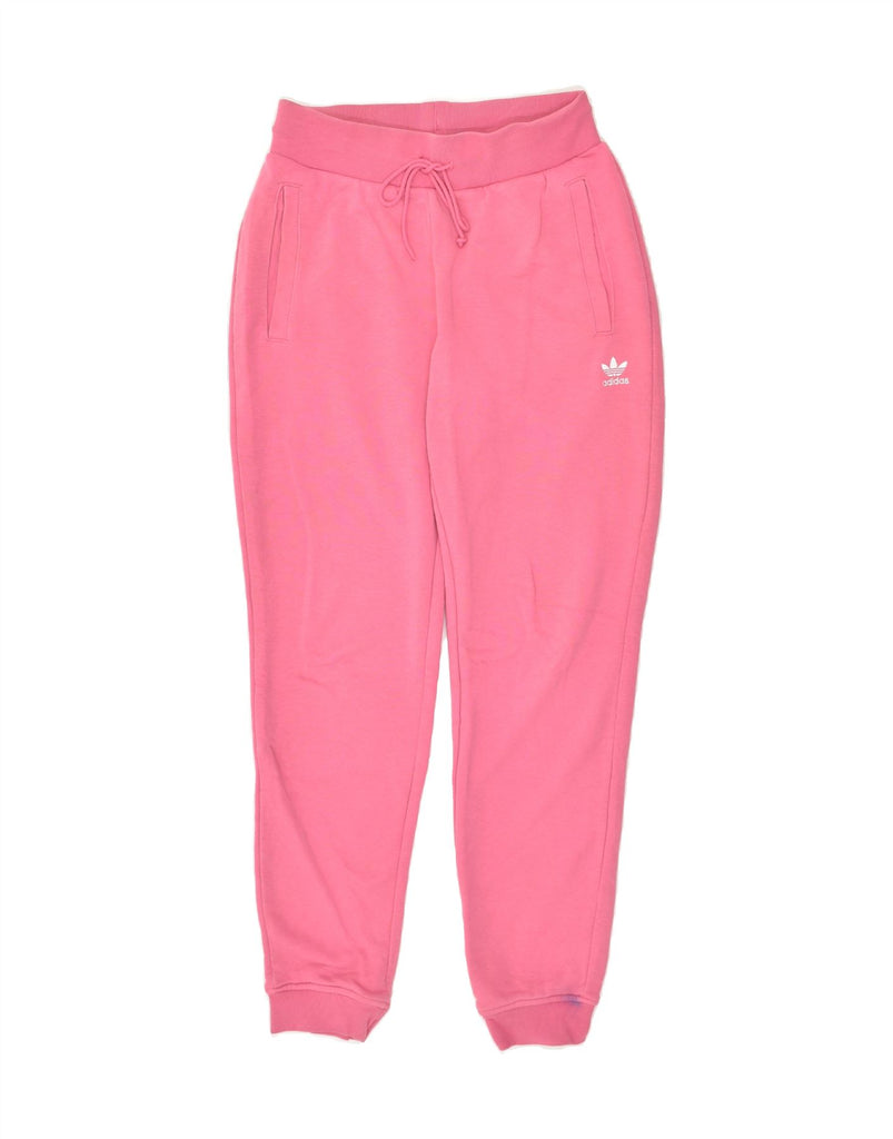 ADIDAS Womens Tracksuit Trousers Joggers UK 6 Small Pink Cotton | Vintage Adidas | Thrift | Second-Hand Adidas | Used Clothing | Messina Hembry 