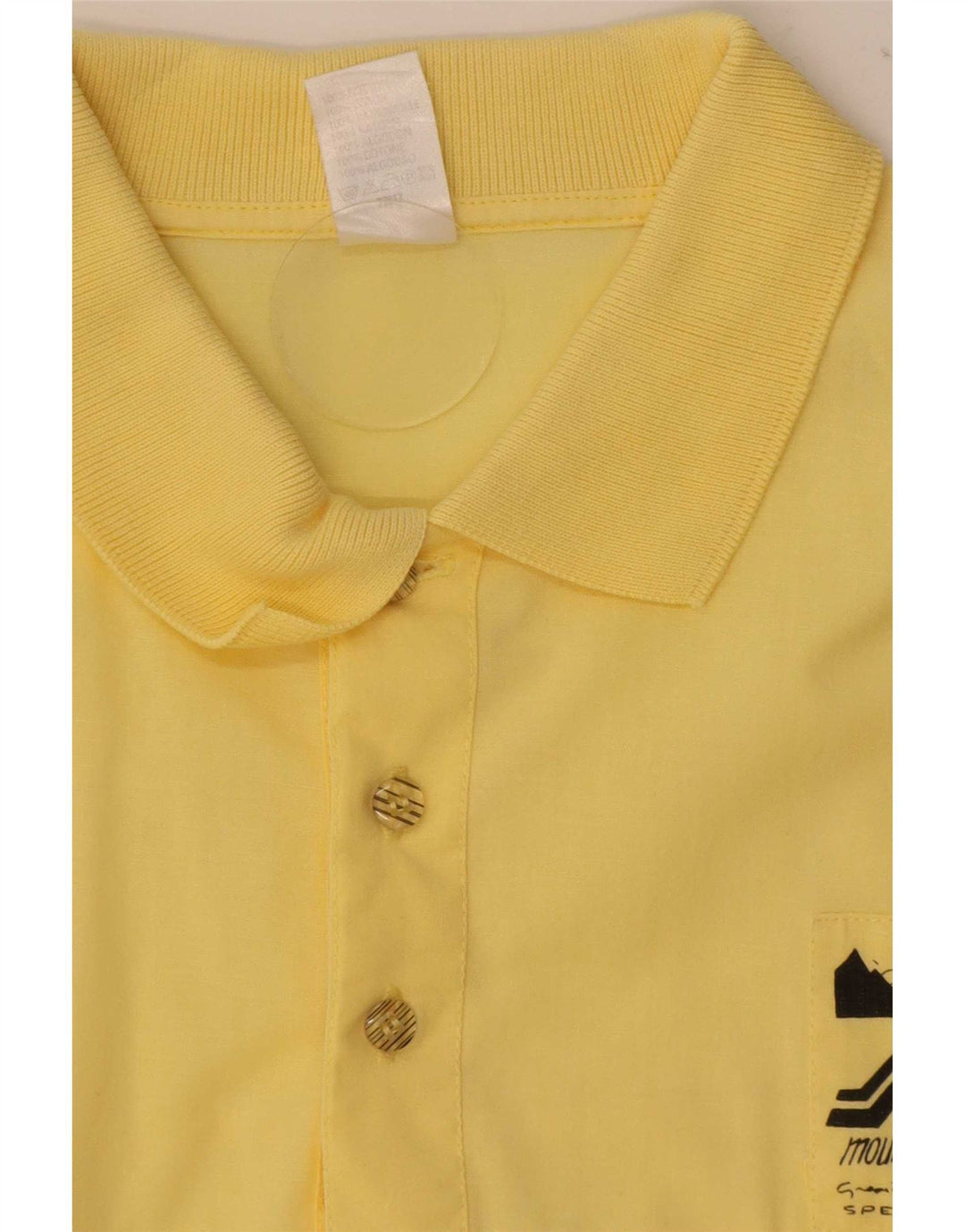 C&A Mens Graphic Short Sleeve Pullover Shirt Large Yellow Striped Cotton