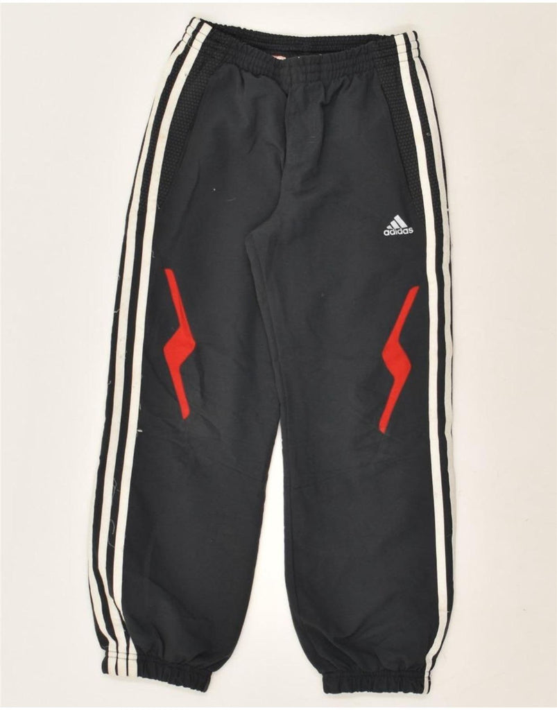 ADIDAS Boys Climalite Tracksuit Trousers Joggers 7-8 Years Black Polyester | Vintage Adidas | Thrift | Second-Hand Adidas | Used Clothing | Messina Hembry 