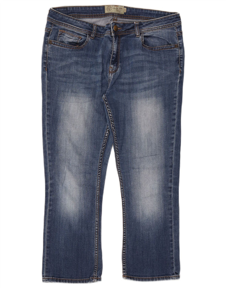 FAT FACE Womens Capri Jeans UK 14 Large W32 L23 Blue