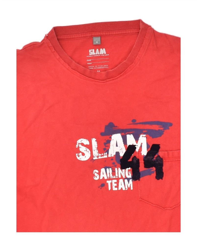 SLAM Mens Graphic T-Shirt Top Medium Red Cotton | Vintage Slam | Thrift | Second-Hand Slam | Used Clothing | Messina Hembry 