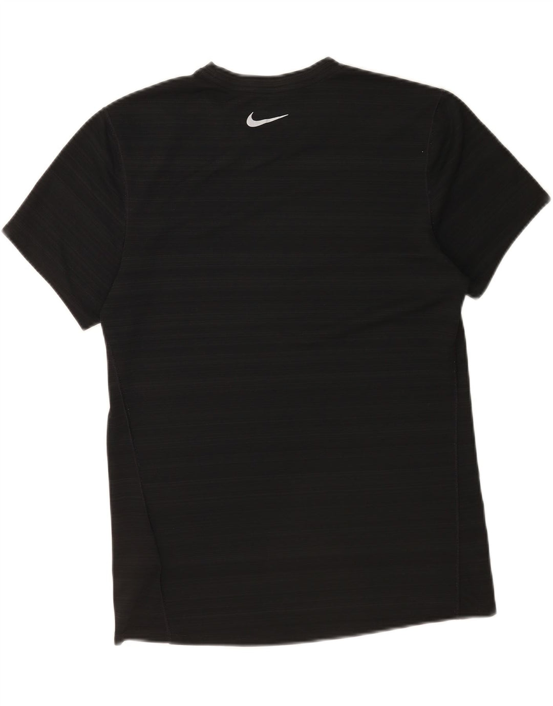 Nike Mens Dri Fit T-Shirt Top Medium Black Striped Polyester