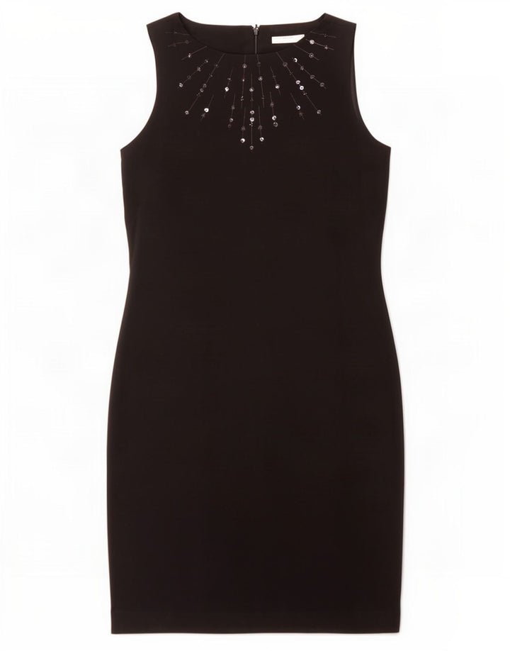 Marks & Spencer Womens St. Michael Sheath Dress UK 12 Medium Black