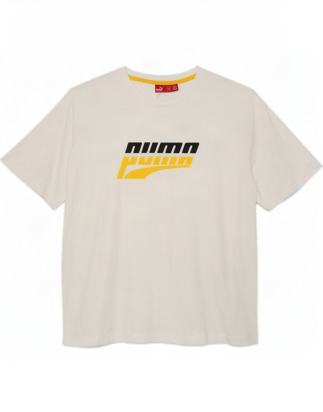 Puma Mens Graphic T-Shirt Top XL White Cotton