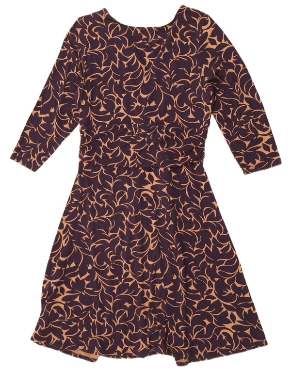 Phase Eight Womens 3/4 Sleeve A-Line Dress UK 16 Large Navy Blue Floral