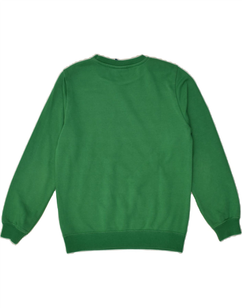 CHAMPION Boys Graphic Sweatshirt Jumper 9-10 Years Medium Green Cotton | Vintage Champion | Thrift | Second-Hand Champion | Used Clothing | Messina Hembry 