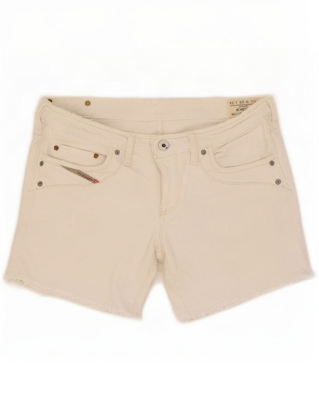 Diesel Womens Kycut Denim Shorts W29 Medium White Cotton