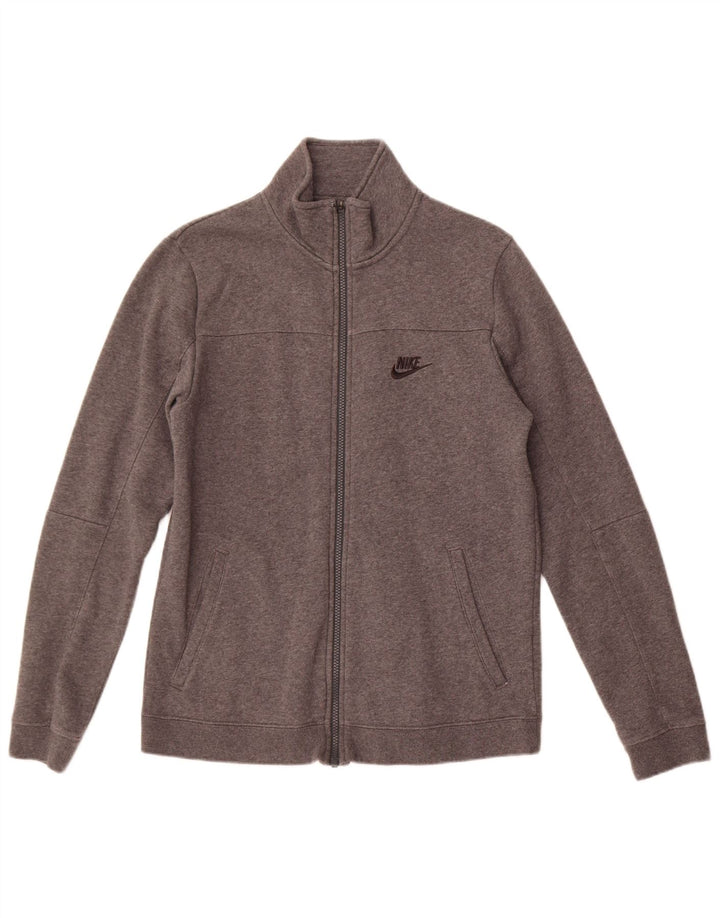 Nike Mens Tracksuit Top Jacket Small Grey Flecked Cotton