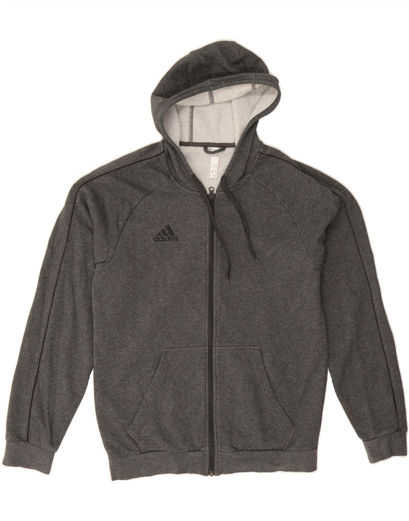 ADIDAS Mens Zip Hoodie Sweater Medium Grey Cotton Vintage Adidas and Second-Hand Adidas from Messina Hembry 