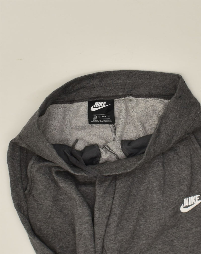 NIKE Womens Tracksuit Trousers UK 6 XS Grey Cotton | Vintage Nike | Thrift | Second-Hand Nike | Used Clothing | Messina Hembry 