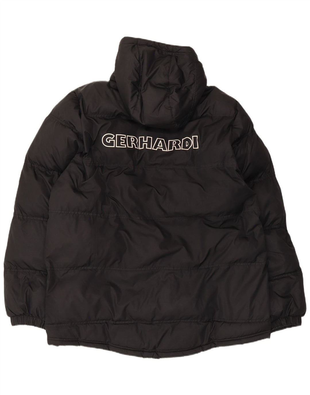 Nike Mens Graphic Hooded Padded Jacket UK 42 XL Black