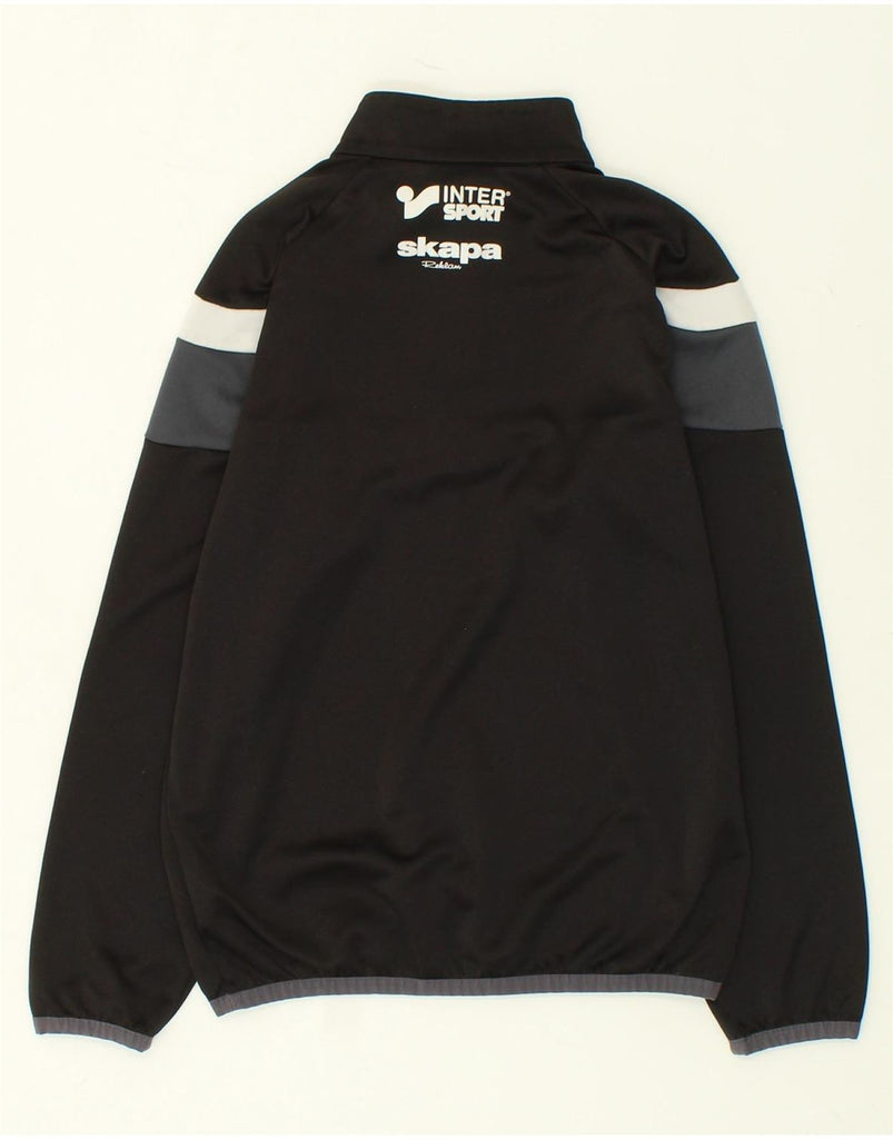 PUMA Boys Graphic Zip Neck Pullover Tracksuit Top 13-14 Years Black | Vintage Puma | Thrift | Second-Hand Puma | Used Clothing | Messina Hembry 