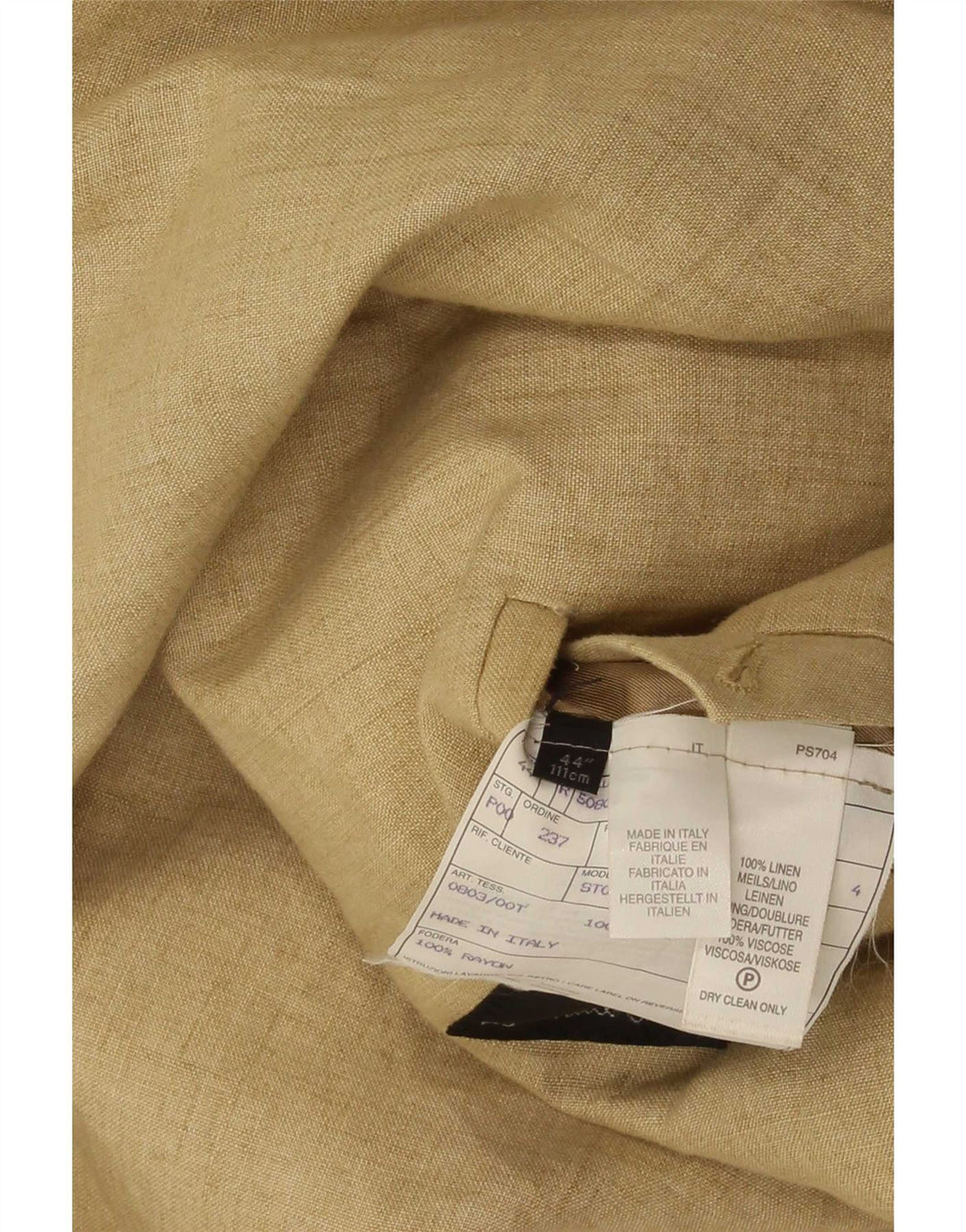 Paul Smith Mens 3 Button Blazer Jacket UK 44 2XL Beige Linen