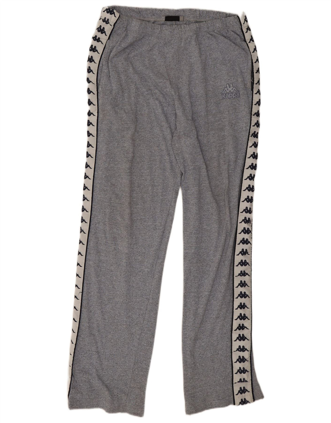 Kappa Mens Graphic Tracksuit Trousers Large Grey Colourblock Cotton