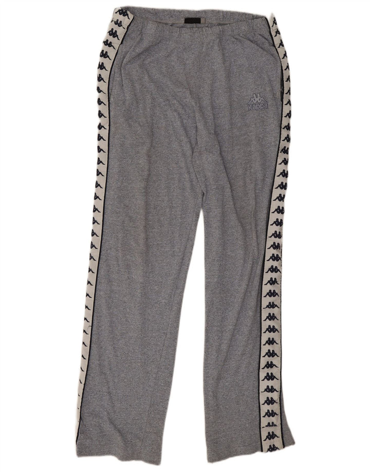 Kappa Mens Graphic Tracksuit Trousers Large Grey Colourblock Cotton