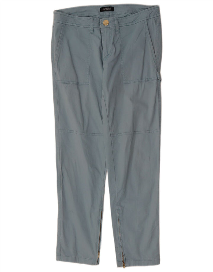MAX & CO. Womens Straight Chino Trousers W30 L26 Blue