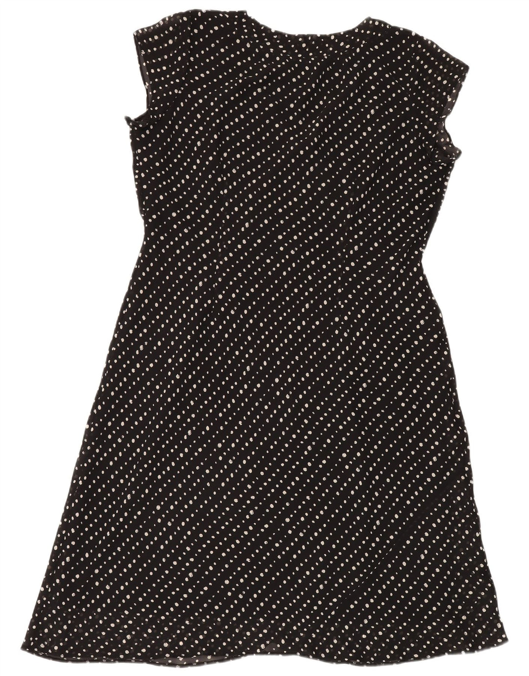 Wallis Womens A-Line Dress UK 20 2XL  Black Spotted Polyester