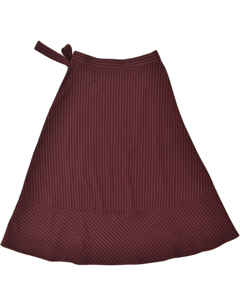 DIANA GALLESI Womens Wrap Skirt UK 12 Medium W30  Purple Pinstripe | Vintage Diana Gallesi | Thrift | Second-Hand Diana Gallesi | Used Clothing | Messina Hembry 