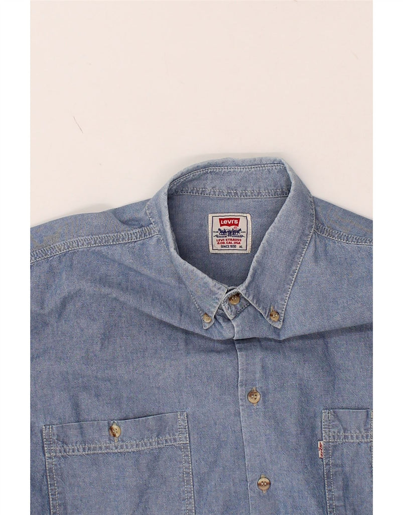 LEVI'S Mens Shirt XL Blue Cotton Vintage Levi's and Second-Hand Levi's from Messina Hembry 