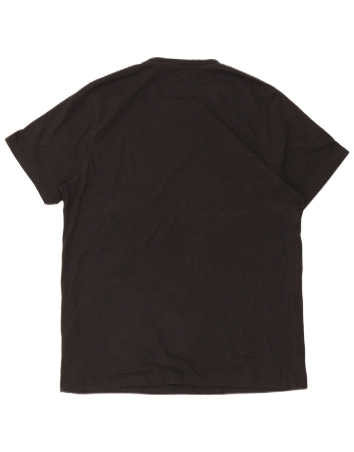 MOUNTAIN WAREHOUSE Mens Graphic T-Shirt Top Medium Black Cotton