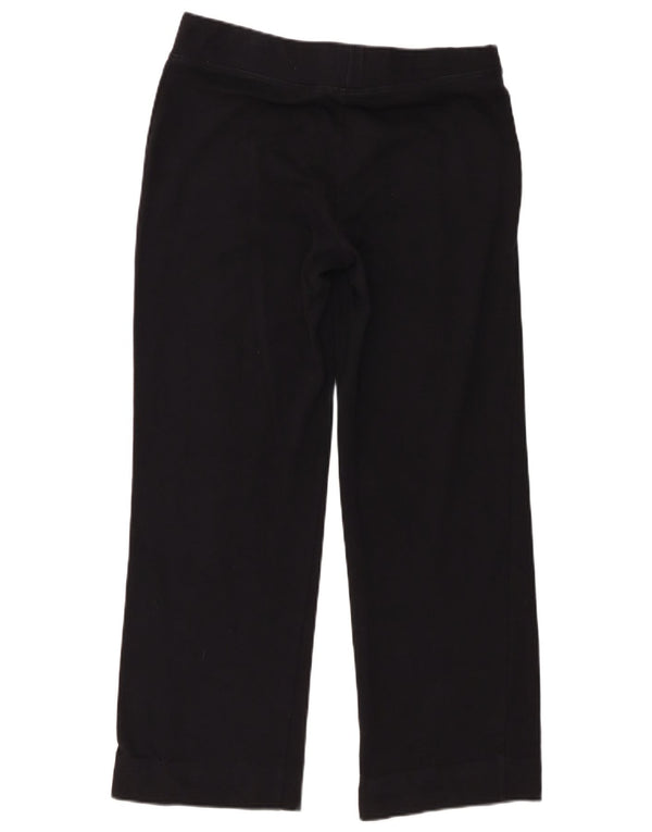 Marks & Spencer Womens Tracksuit Trousers UK 14 Large Black Cotton