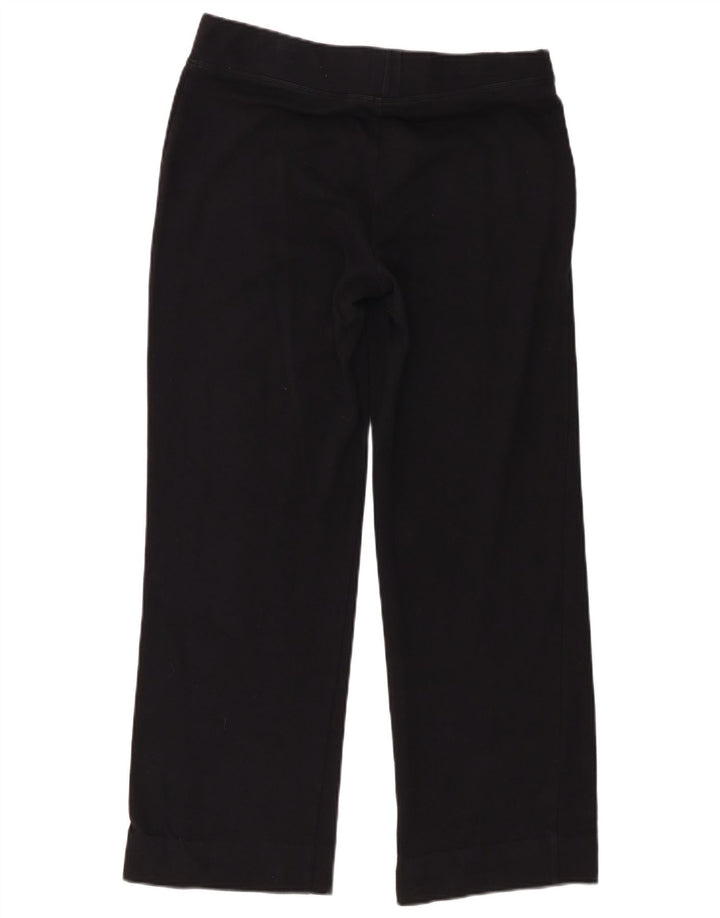 Marks & Spencer Womens Tracksuit Trousers UK 14 Large Black Cotton