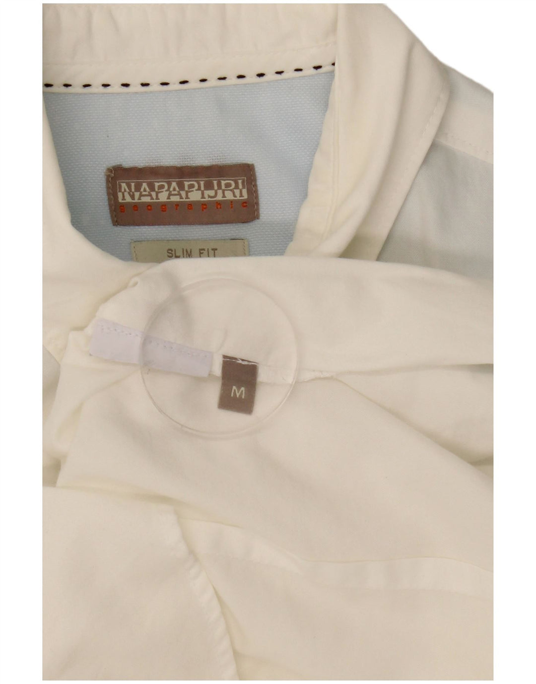 Napapijri Mens Slim Fit Shirt Medium White