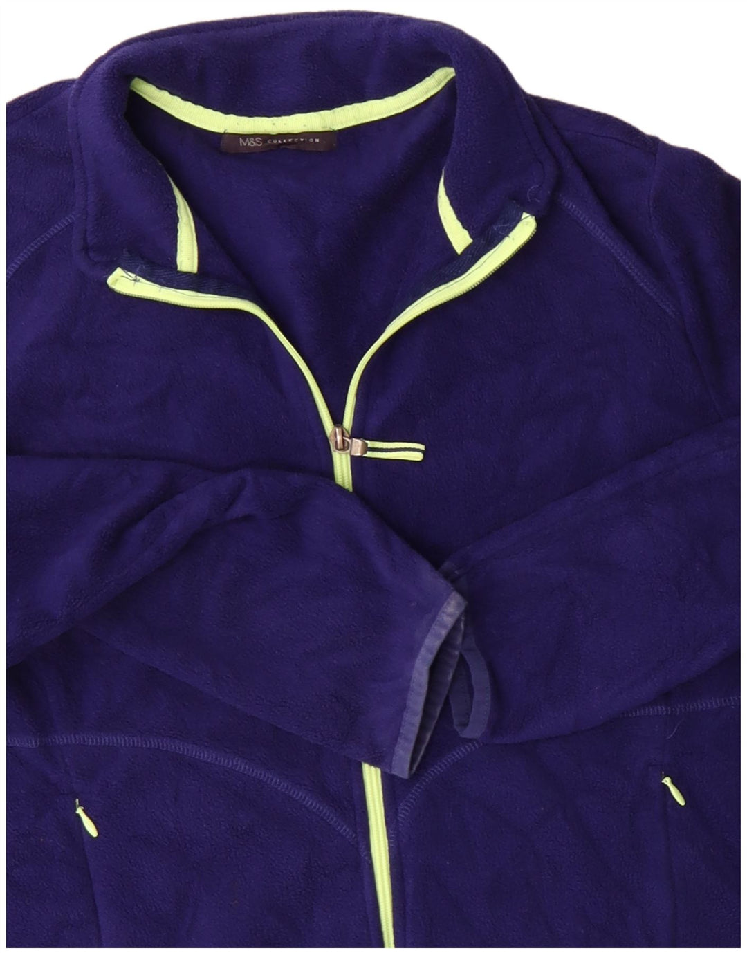 Marks & Spencer Womens Fleece Jacket UK 20 2XL Purple Polyester
