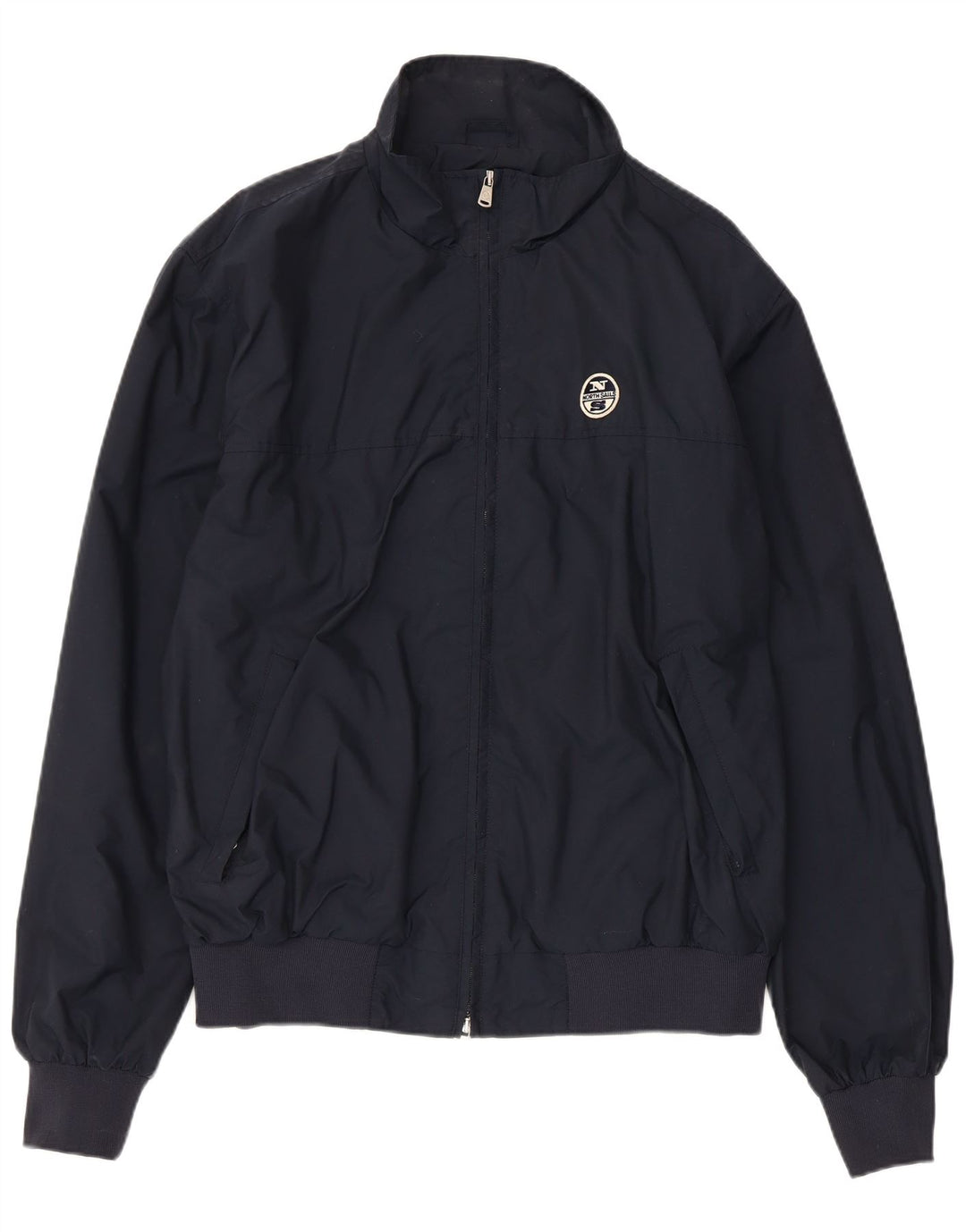 North Sails Mens Bomber Jacket UK 44 2XL Navy Blue Polyamide