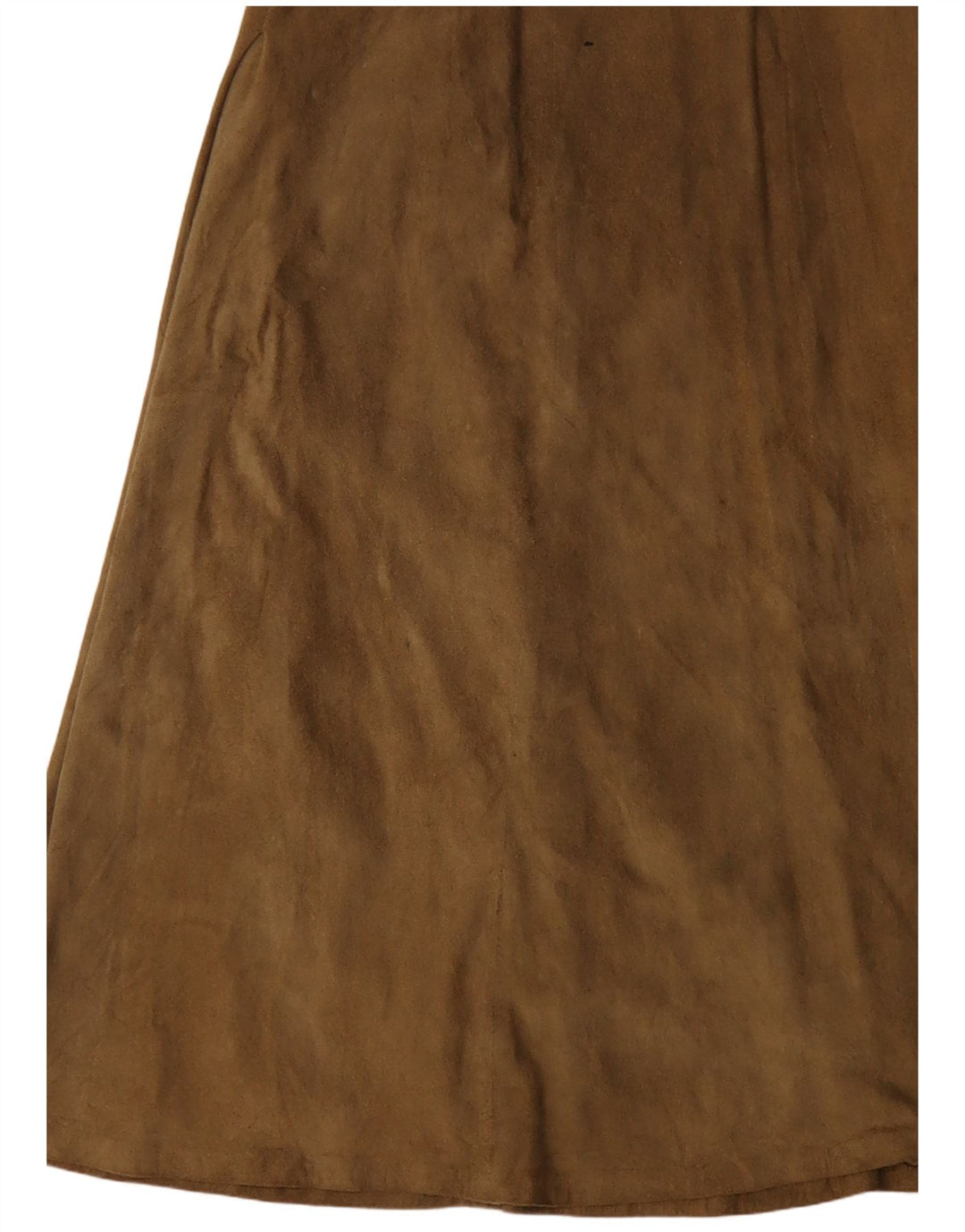 BARBIERI Womens High Waist Suede Skirt IT 44 Medium W28 Khaki Leather