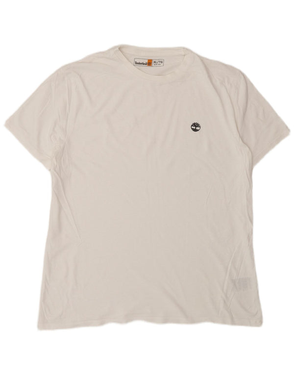 Timberland Mens Slim Fit T-Shirt Top XL White Cotton