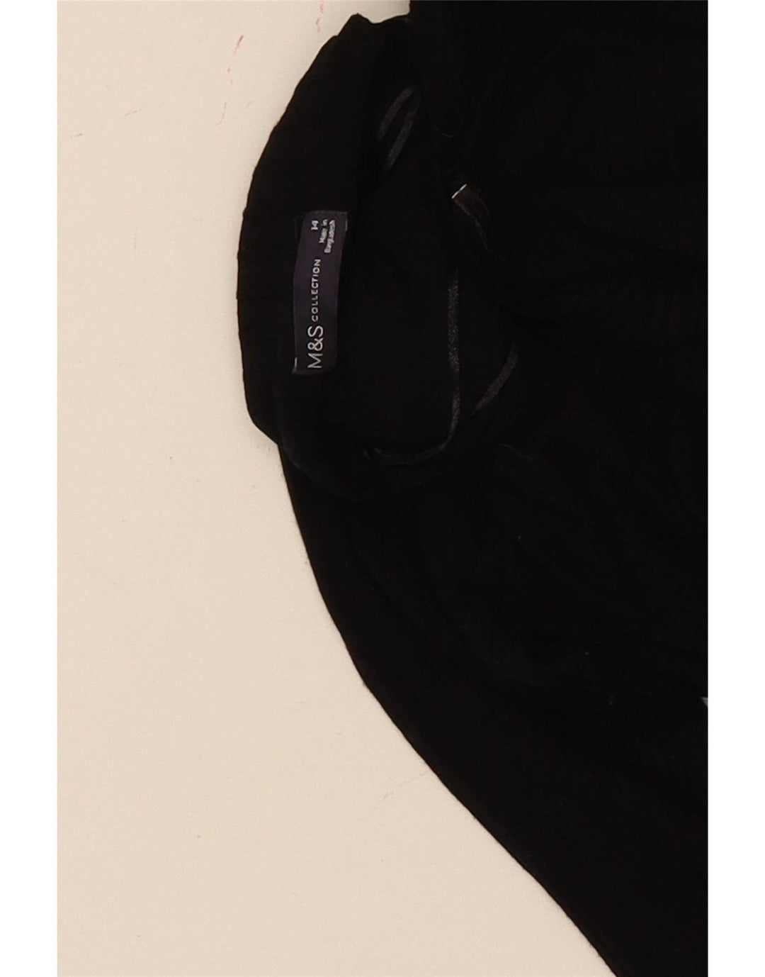 Marks & Spencer Womens Crop Top Long Sleeve UK 14 Medium Black