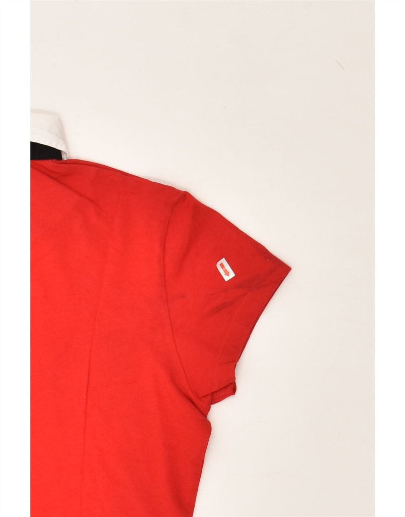 SLAM Womens Polo Shirt UK 14 Large Red Cotton | Vintage Slam | Thrift | Second-Hand Slam | Used Clothing | Messina Hembry 