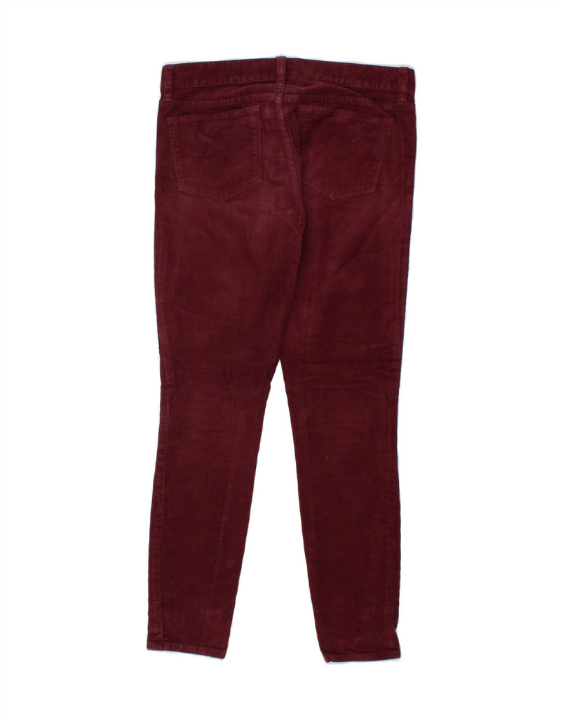 J. CREW Womens Toothpick Skinny Corduroy Trousers W24 L27 Burgundy Cotton | Vintage J. Crew | Thrift | Second-Hand J. Crew | Used Clothing | Messina Hembry 