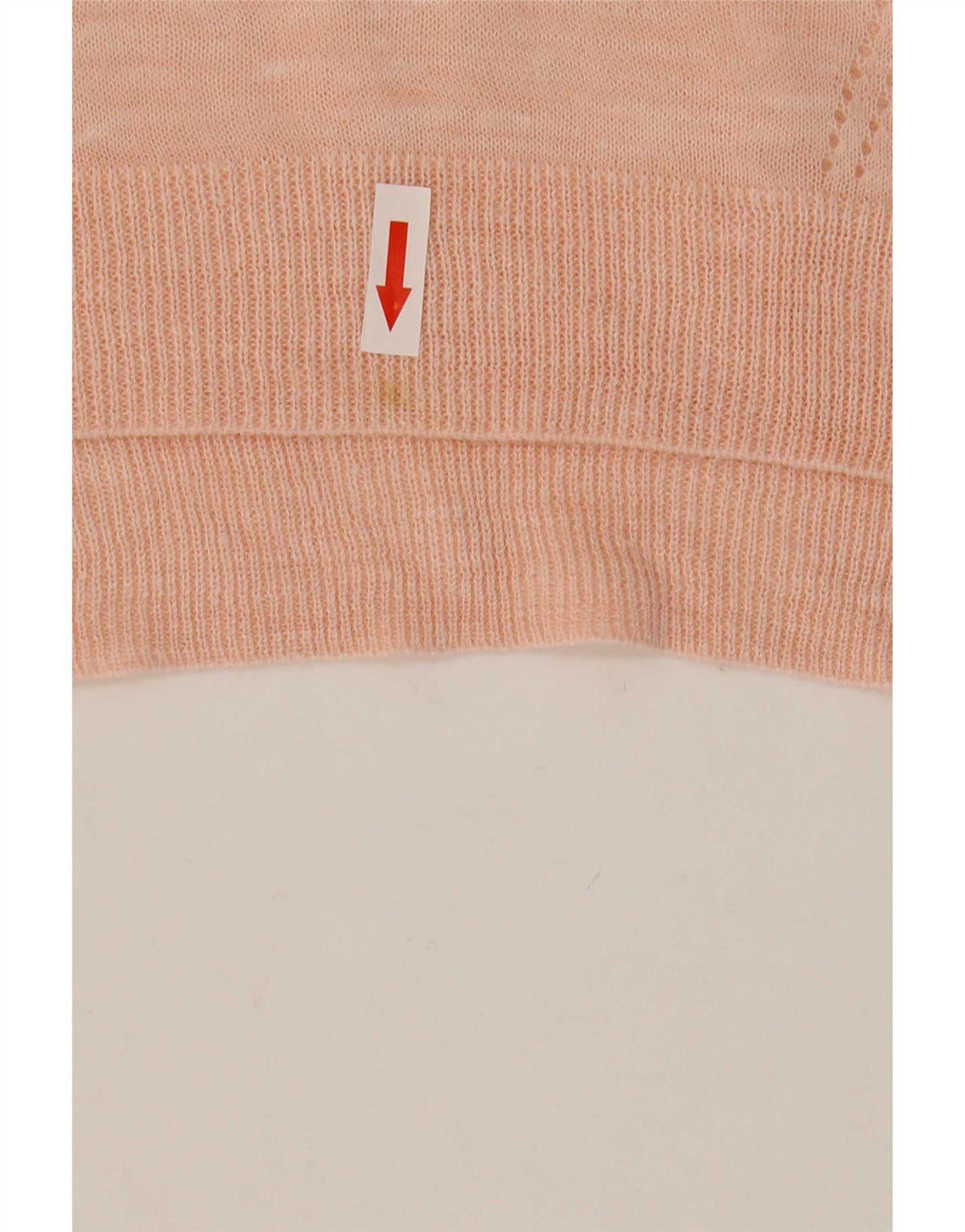 Marks & Spencer Womens See Through V-Neck Jumper Sweater UK 14 Medium Pink