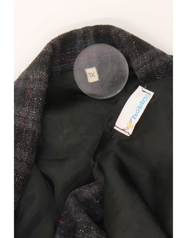 Vintage Mens 2 Button Blazer Jacket UK 42 XL Navy Blue Check