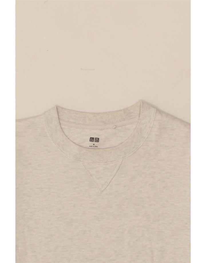 UNIQLO Womens Sweatshirt Jumper UK 14 Medium Grey Cotton Vintage Uniqlo and Second-Hand Uniqlo from Messina Hembry 
