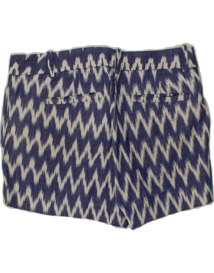 J. CREW Womens Hot Pants US 4 Small W26  Navy Blue Chevron Cotton Vintage J. Crew and Second-Hand J. Crew from Messina Hembry 