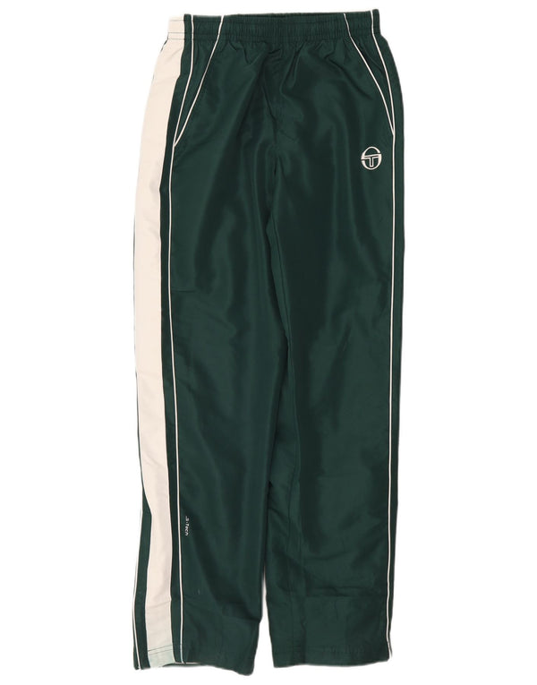 Sergio Tacchini Mens Tracksuit Trousers Small  Green Colourblock Polyester