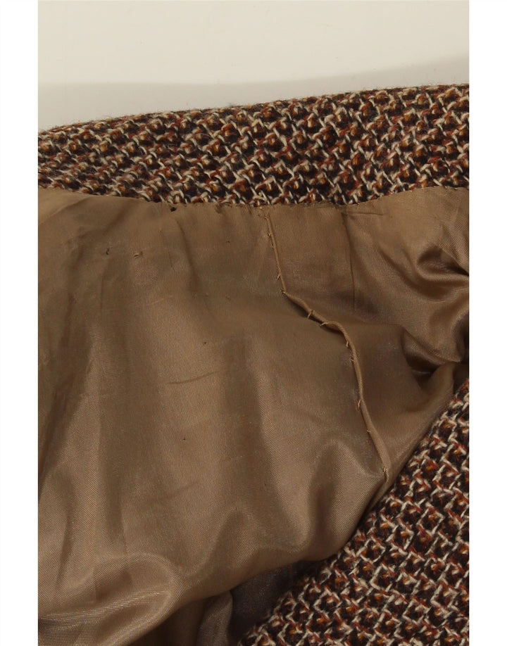 Vintage Womens Double Breasted Coat UK 14 Medium Brown