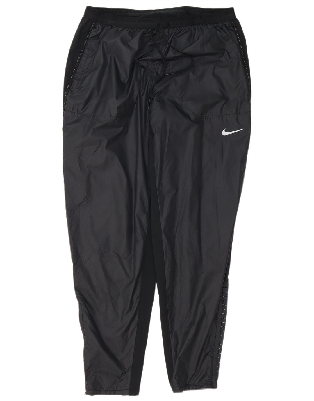 NIKE Mens Storm-Fit Tracksuit Trousers Large  Black Colourblock Polyester